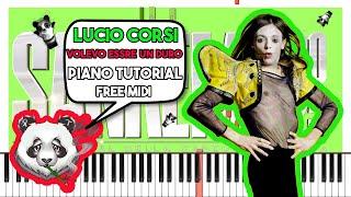 LUCIO CORSI - VOLEVO ESSERE UN DURO - EUROVISION 2025 Piano Tutorial