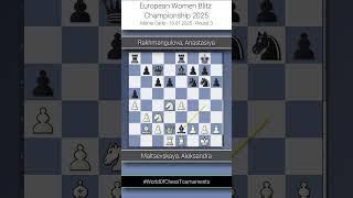 Maltsevskaya, Aleksandra vs. Rakhmangulova, A., European Women Blitz Championship 2025, Round 3, 1-0