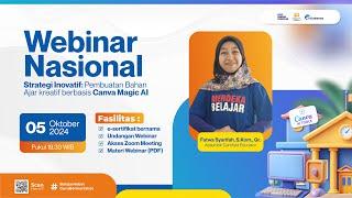 Webinar Strategi Inovatif Pembuatan Bahan Ajar Kreatif Berbasis Canva Magic AI