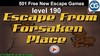 [Walkthrough] 501 Free New Escape Games level 190 - Escape from forsaken place - Complete Game