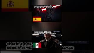 Dooku vs Anakin Comparación de Doblaje Castellano y Latino #starwars #starwarsrevengeofthesith