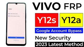 Vivo Y12s/Y12a Frp Bypass/Google Account Unlock 2023 | New Security Fix Reset Not Work