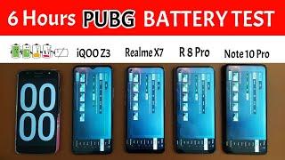 iQOO Z3 vs Realme 8 Pro vs Realme X7 vs Redmi Note 10 Pro PUBG Battery Drain and Heating Test.