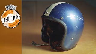 Dan Gurney's racing helmet is one of Lord March's prized possessions