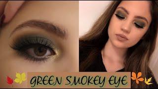 DARK GREEN SMOKEY EYE MAKEUP TUTORIAL | FALL MAKEUP LOOK