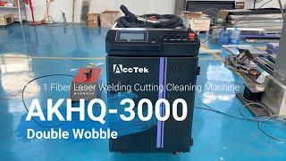 AccTek 3 in 1 Double Wobble Fiber Laser Welding Cutting Cleaning Machine