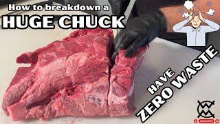 Chuck Roll Breakdown (EASIEST WAY) | Professional Butcher