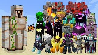 Iron Golem vs Minecraft Dungeons Mobs - Minecraft Mob Battle 1.21