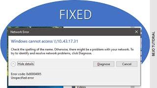 fix error code 0x80004005