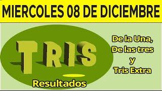 Resultado del sorteo de Tris de la Una, Tres y Extra del Miércoles 8 de Diciembre de del 2021. 