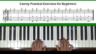 Czerny Practical Exercises for Beginners Op. 599, No. 1 Piano Tutorial