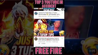 top 3 best youtuber in accident 2024 bahut dard nak #freefire #garenafreefire #freefiremax #free