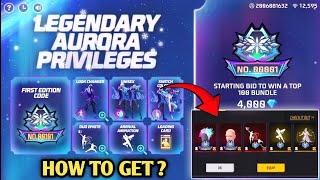 How to get Legendary Aurora Privileges ...by Sunny office 1k.#freefire #legendary ..