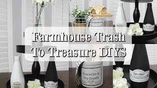 FARMHOUSE TRASH TO TREASURE DIYS | FARMHOUSE DECORATING IDEAS