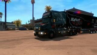 ATS   Combo Scania T + Krone Jumbo 4 Axles Harley Quinn Skin