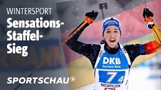 Biathlon: Deutschland holt in Hochfilzen ersten Staffel-Sieg seit vier Jahren | Sportschau