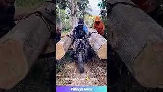 This Motorcycle Log Haul is Next Level BONKERS!  Timberrrrrr! #logginglife #funny #extreme #skills