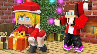 JJ and MIKEY caught SANTA GIRL on Christmas Night in Minecraft - Maizen