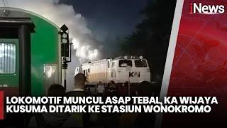 Lokomotif KA Wijaya Kusuma Tujuan Jember-Purwokerto Keluarkan Asap Tebal - iNews Pagi 27/12