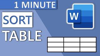 Word Table Sort (descending/ascending/alphabetically)