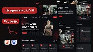 Build and Deploy A Responsive GYM Website from Scratch | HTML, CSS Tutorial