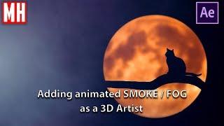 After Effects 2019 tutorial : Adding a animated SMOKE / FOG effect to your 2D or 3D scene