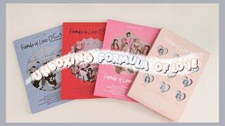     unboxing formula of love ! ↠ all versions ༉‧₊˚