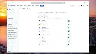 Using the Team Files app for Confluence - Using the Admin settings