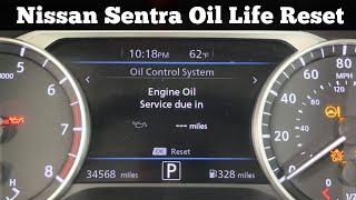 2020 - 2025 NISSAN SENTRA - How To Reset Oil Life After Engine Oil Change & Clear Service Due Light