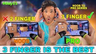 FREE FIRE 3 FINGER GAMING! Noob to Pro Series - Settings, Sensitivity & Tips day11