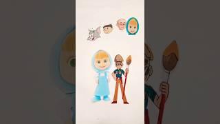 Masha️ little singam face adde #shorts #ytshorts #littlesingham #artandcraft #anime #spiderman