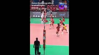 Raissa Ricablanca with an emphatic spike!  | NCAA 99 Women’s Volleyball