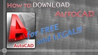 How to legally download and install Autocad for free!! (Educational version).