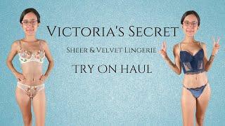 Extremely Sheer & Hot Velvet Lingerie Try On Haul From Victoria Secret