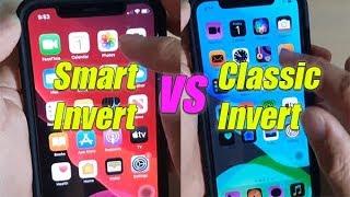 Smart Invert Vs Classic Invert on iPhone to Reverse Screen Colors