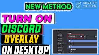 How to turn on discord overlay on desktop 2024 | discord overlay chrome