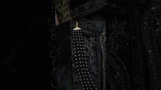 Elegant Black Sherwani for Muslim Grooms | Traditional Wedding Attire #blacksherwani #muslimgroom