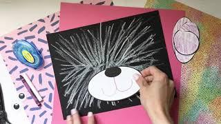 Fluffy Paper & Chalk Art Panda Bear Craft For Kids