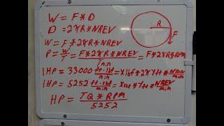 Horsepower Calculation and Where The 5252 # Comes From