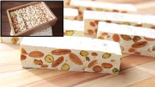 TORRONE Soft NOUGAT RECIPE - ITALIAN NUT & NOUGAT BARS | Great For Holidays & Valentine's Day!