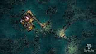 MapGuffin - Swamp Shanty - Interior Lower - Animated Battlemap