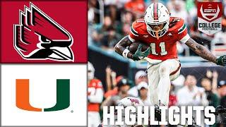 Ball State Cardinals vs. Miami Hurricanes | Full Game Highlights | ESPN College Football