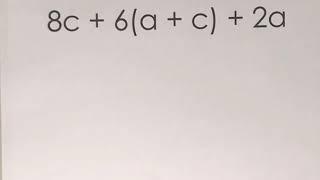 Simplifying Terms with Distributive  Property