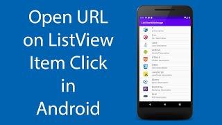 Open URL on ListView Item Click in Android Studio