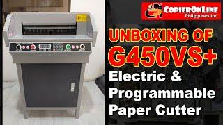 UNBOXING of G450VS+ Electric & Programmable Paper Cutter (Brand New)