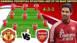 Arsenal potential starting line-up vs Manchester United former EPL league second face 2025