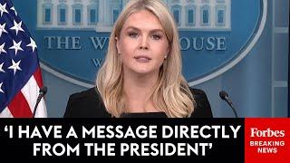 BREAKING NEWS: Karoline Leavitt Reads New Statement From Trump About Plans For Iran