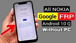 All Nokia Bypass Google Account/FRP Reset |ANDROID 10 Without PC