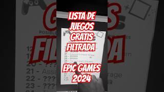 LISTA FILTRADA DE JUEGOS GRATIS DE EPIC GAMES 2024 #EPICGAMES #FREEGAMES #shinysick