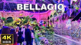 [4K HDR] Bellagio Las Vegas Walking Tour | March 2025 | Bellagio Conservatory Spring Display